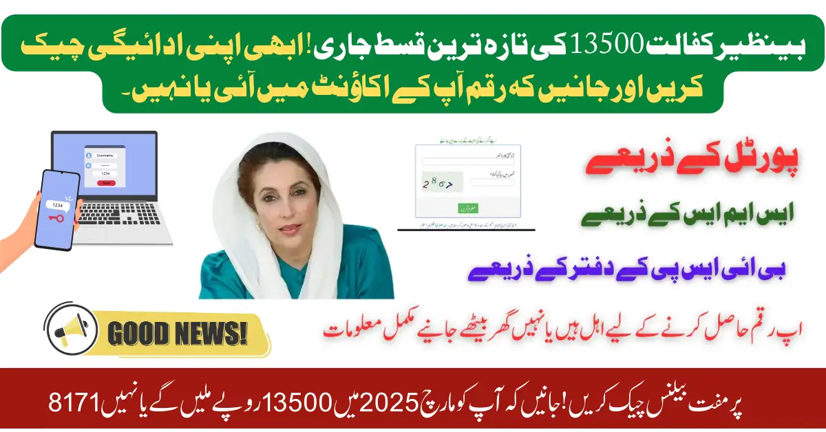 BISP 13500 Payment Check Online May 2025 – Verify CNIC & Track New Installment in Seconds