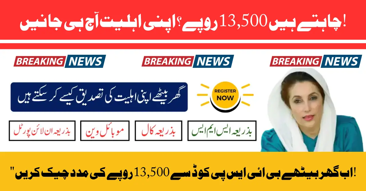How to Check Your BISP 8171 2025 Eligibility for Rs. 13,500 Assistance Online