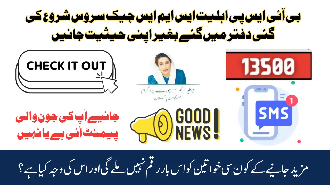 BISP Eligibility SMS Check Service Launched Know Your Status Without Visiting Office