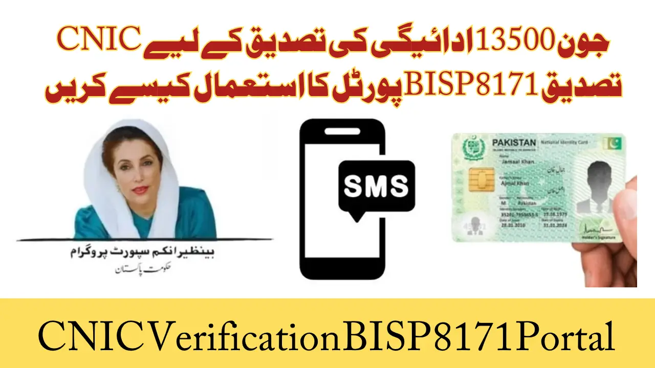 How to Use CNIC Verification BISP 8171 Portal for June 13500 Payment Confirmation